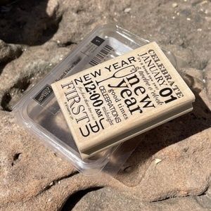 Stampin' Up Ink Stamp Set 1 A Brand New Year New Year's Eve Midnight